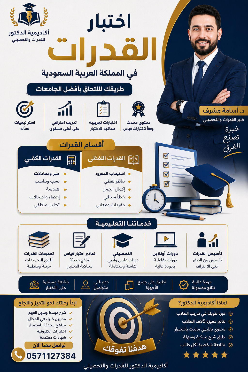 أفضل طرق الاستعداد لاختبار القدرات في السعودية وتحقيق أعلى الدرجات دكتور اسامة مشرف 0571127384 أفضل طرق الاستعداد لاختبار القدرات في السعودية وتحقيق أعلى الدرجات دكتور اسامة مشرف 0571127384